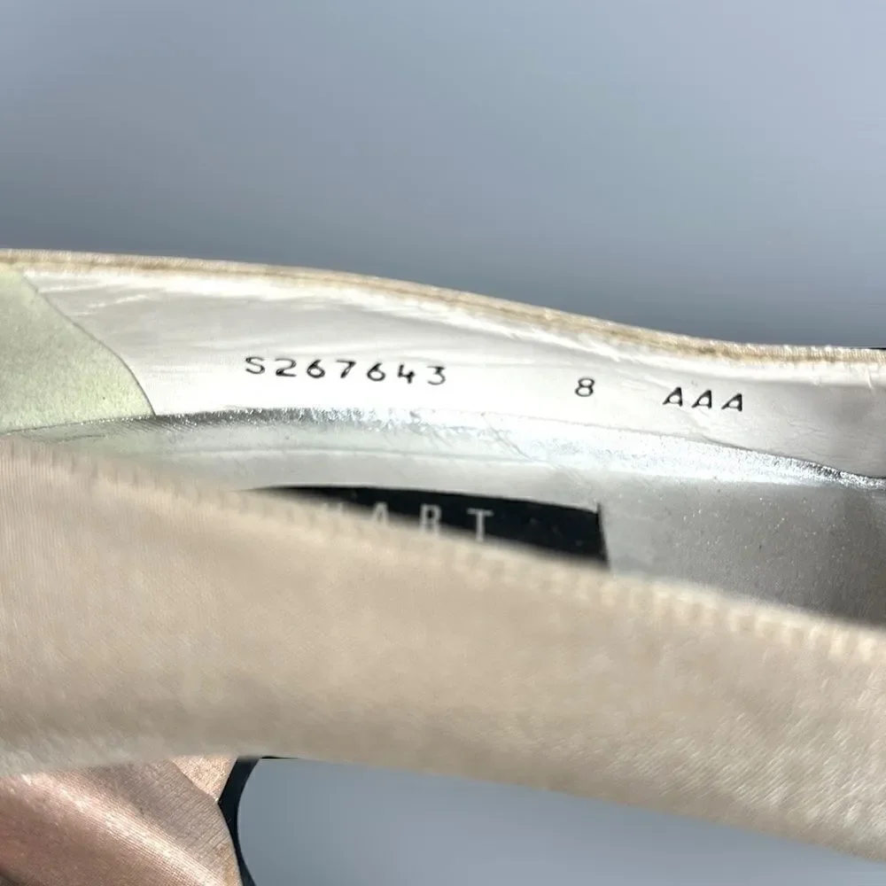 Stuart Weitzman Anna Oyster Sparkle Dress Pumps Heels Womens Sz 8